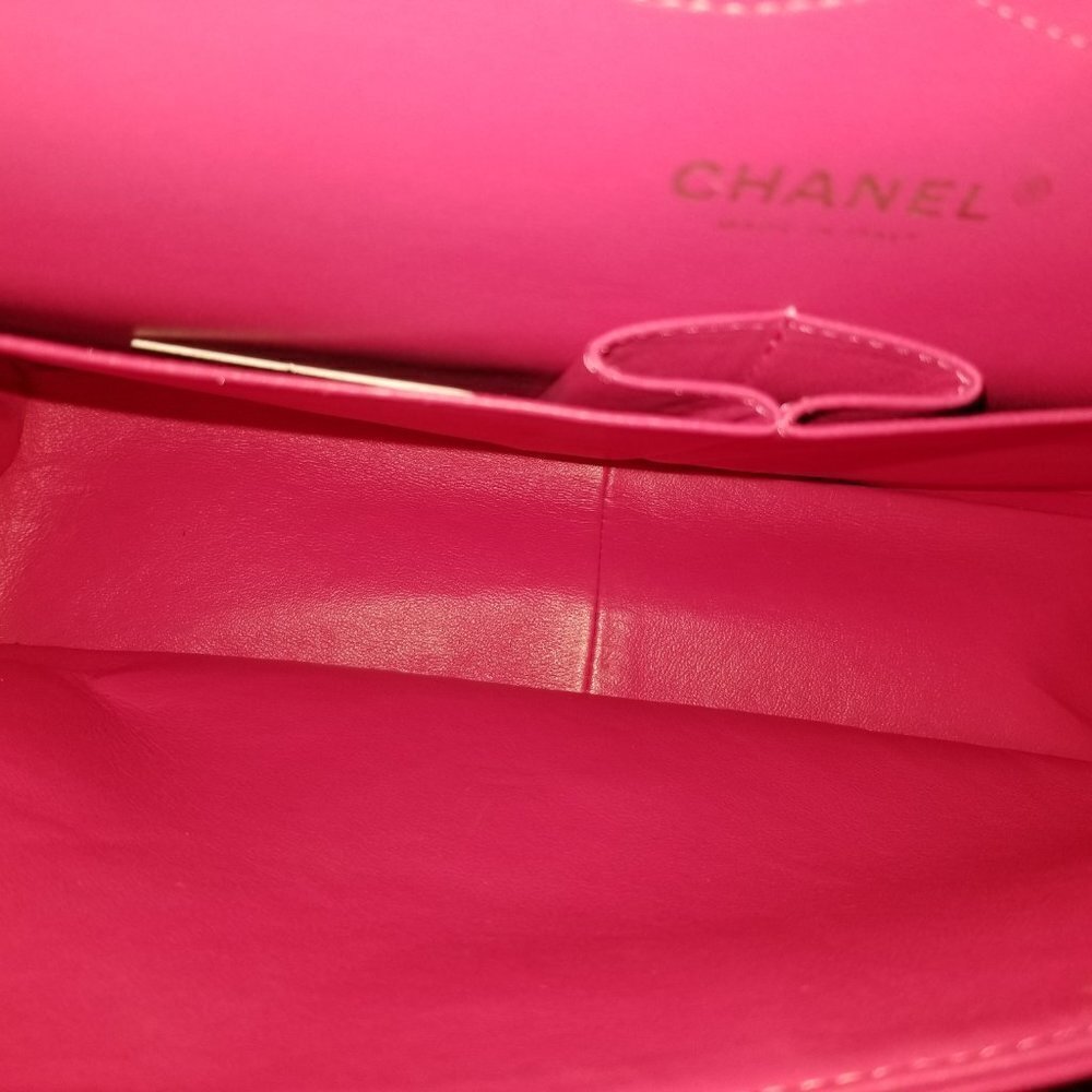 Authentic Chanel Red Patent Leather Jumbo Classic Double Flap Chain Shoulderbag - Picture 10 of 13